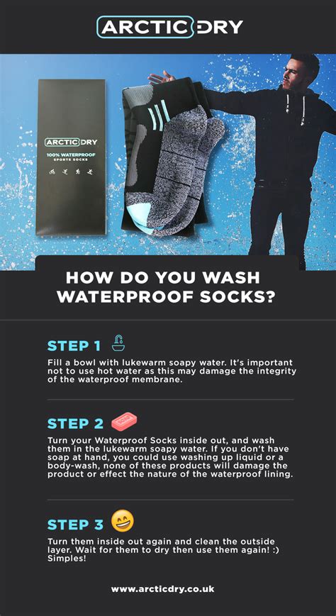how to wash waterproof socks